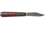 Couteau pliant Böker Barlow Integral Leopard 100501DAM manche en micarta noir et bois de fer 8,5cm + étui en feutre