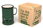 Mug à thé Cookut Sixtea chauffé à la bougie vert