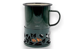 Mug à thé Cookut Sixtea chauffé à la bougie vert