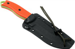 Couteau Esee 5 ESEE-5P-VG-E lame acier carbone venom green 13,7cm manche G10 orange + étui