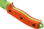 Couteau Esee 5 ESEE-5P-VG-E lame acier carbone venom green 13,7cm manche G10 orange + étui