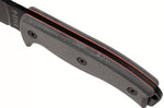 Couteau Esee 6 ESEE-6P-B lame acier carbone noir 16,5cm manche micarta gris + étui