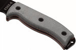 Couteau Esee 6 ESEE-6P-B lame acier carbone noir 16,5cm manche micarta gris + étui