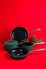 Set de 4 pièces cuisson Beka Mobi revêtement céramique 16, 20, 24 et 28cm - Coloris vert