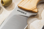 Couteau Böker Arbolito Vultur 02BA415 lame en acier 9,8cm manche en bois d'olivier + étui en cuir