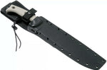 Machette Esee Junglas JUNGLAS-E lame acier carbone noir 26,5cm manche micarta gris + étui