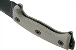 Machette Esee Junglas JUNGLAS-E lame acier carbone noir 26,5cm manche micarta gris + étui