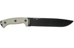 Machette Esee Junglas JUNGLAS-E lame acier carbone noir 26,5cm manche micarta gris + étui