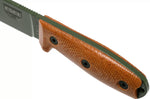 Couteau Esee 4 4POD-011 lame acier carbone vert 11,6cm manche micarta marron + étui