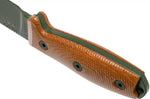 Couteau Esee 4 4POD-011 lame acier carbone vert 11,6cm manche micarta marron + étui