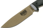 Couteau Esee 4 4PDE-001 lame acier carbone dark earth 11,6cm manche G10 noir + étui