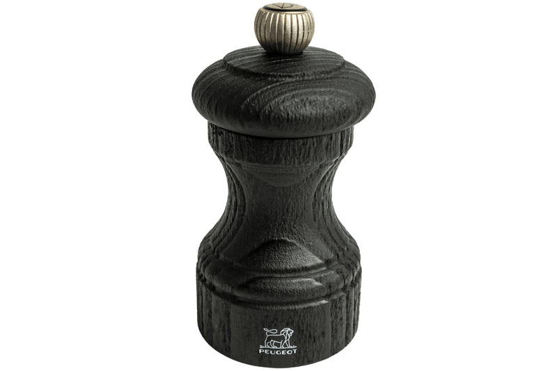 Moulin à poivre manuel Peugeot Bistro Nature Black en bois recyclé noir 10cm