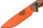 Couteau Esee 4 4POR-006 lame acier carbone orange 11,6cm manche G10 orange/noir + étui