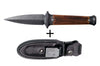 Couteau Böker P08 Damascus 121515DAM lame damassée 8,2cm manche en bois + étui en cuir