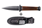 Couteau Böker P08 Damascus 121515DAM lame damassée 8,2cm manche en bois + étui en cuir