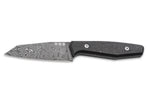 Couteau Böker AK1 Damas 122509DAM lame damassée 7,9cm manche en carbone + étui en cuir