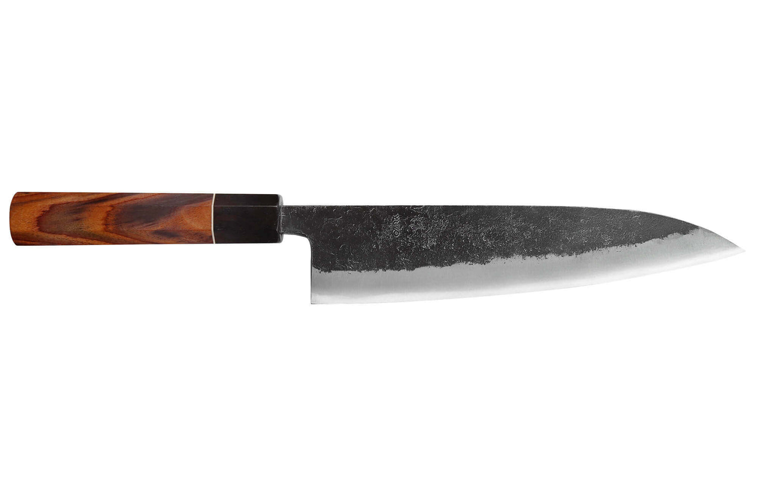 Couteau de chef 21cm japonais artisanal Yuzo Black Nashiji