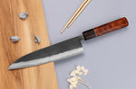 Couteau de chef 21cm japonais artisanal Yuzo Black Nashiji