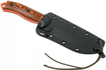 Couteau Esee 5 5POR-006 lame acier carbone orange 13,2cm manche G10 noir/orange + étui