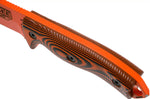 Couteau Esee 5 5POR-006 lame acier carbone orange 13,2cm manche G10 noir/orange + étui