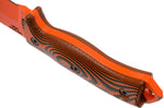 Couteau Esee 5 5POR-006 lame acier carbone orange 13,2cm manche G10 noir/orange + étui