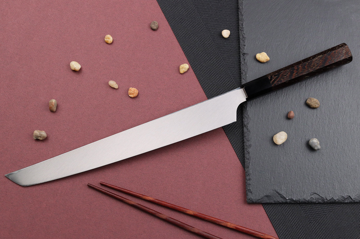 Couteau sakimaru yanagiba 30cm japonais artisanal Sakai Takayuki Honyaki Shoryu VG10