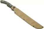 Machette Esee Darien lame carbone 31,5cm manche micarta gris + étui