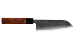 Couteau santoku 16,5cm japonais artisanal Yuzo Black Nashiji