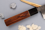 Couteau santoku 16,5cm japonais artisanal Yuzo Black Nashiji
