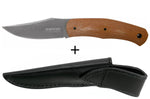 Couteau Böker Boxer Fixed 120503 lame en acier 8,4cm manche en micarta marron + étui en cuir