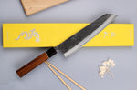 Couteau kiritsuke 24cm japonais artisanal Yuzo Black Nashiji