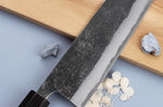 Couteau kiritsuke 24cm japonais artisanal Yuzo Black Nashiji