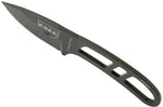 Couteau de cou Esee Candiru CAN-OD lame acier carbone 5,1cm manche en acier vert + étui