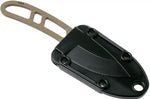 Couteau de cou Esee Candiru Dark Earth CAN-DE lame acier carbone 5,1cm manche ajouré en acier + étui