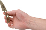 Couteau de cou Esee Candiru Dark Earth CAN-DE lame acier carbone 5,1cm manche ajouré en acier + étui