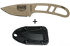 Couteau de cou Esee Candiru Dark Earth CAN-DE lame acier carbone 5,1cm manche ajouré en acier + étui