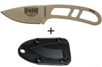Couteau de cou Esee Candiru Dark Earth CAN-DE lame acier carbone 5,1cm manche ajouré en acier + étui
