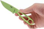 Couteau de cou Esee Izula Venom Green IZULA-VG lame acier carbone 6,7cm manche ajouré en acier + étui