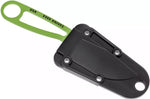 Couteau de cou Esee Izula Venom Green IZULA-VG lame acier carbone 6,7cm manche ajouré en acier + étui
