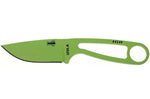 Couteau de cou Esee Izula Venom Green IZULA-VG lame acier carbone 6,7cm manche ajouré en acier + étui