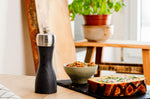 Moulin à sel sec manuel Peugeot Fidji en bois de hêtre et inox collection graphite 15cm