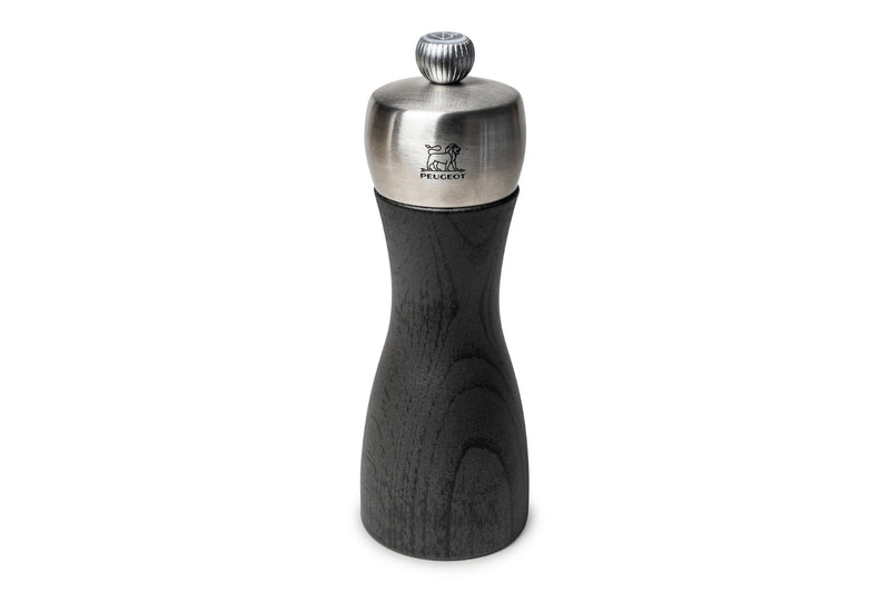 Moulin à sel sec manuel Peugeot Fidji en bois de hêtre et inox collection graphite 15cm