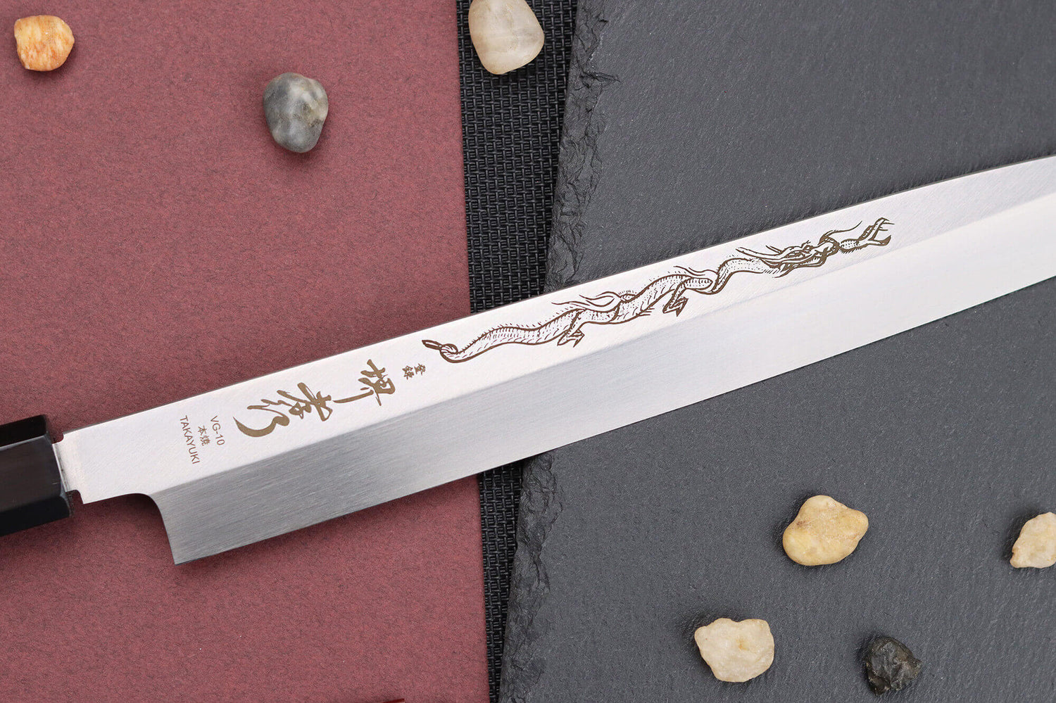 Couteau yanagiba 27cm japonais artisanal Sakai Takayuki Honyaki Shoryu VG10