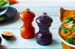 Moulin à poivre manuel Peugeot Bistro en bois de hêtre laqué aubergine 10cm