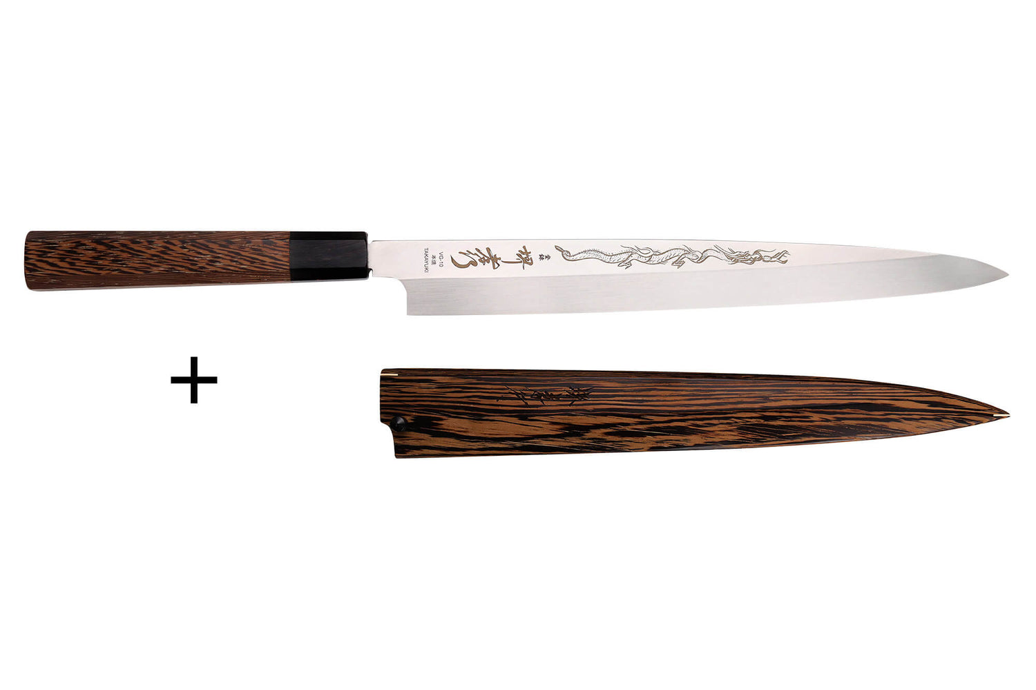 Couteau yanagiba 30cm japonais artisanal Sakai Takayuki Honyaki Shoryu VG10