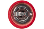 Moulin à sel sec manuel Peugeot Bistro en bois laqué rouge passion 10cm