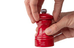 Moulin à sel sec manuel Peugeot Bistro en bois laqué rouge passion 10cm