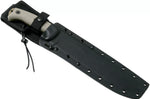 Machette Esee Junglas JUNGLAS-DE-E lame acier carbone Dark Earth 26,5cm manche micarta gris + étui