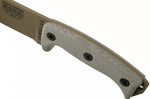 Machette Esee Junglas JUNGLAS-DE-E lame acier carbone Dark Earth 26,5cm manche micarta gris + étui