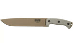Machette Esee Junglas JUNGLAS-DE-E lame acier carbone Dark Earth 26,5cm manche micarta gris + étui